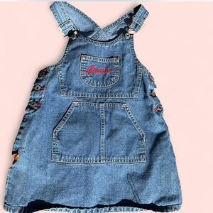 Vintage Y2K Guess girls denim dress with red accents size 6